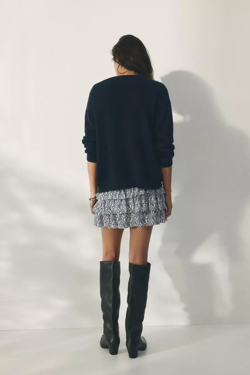 Tiered viscose mini skort