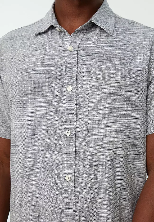 Trendyol Relaxed Fit Pocket Detail Linen Shirt 2024 | Buy Trendyol ...