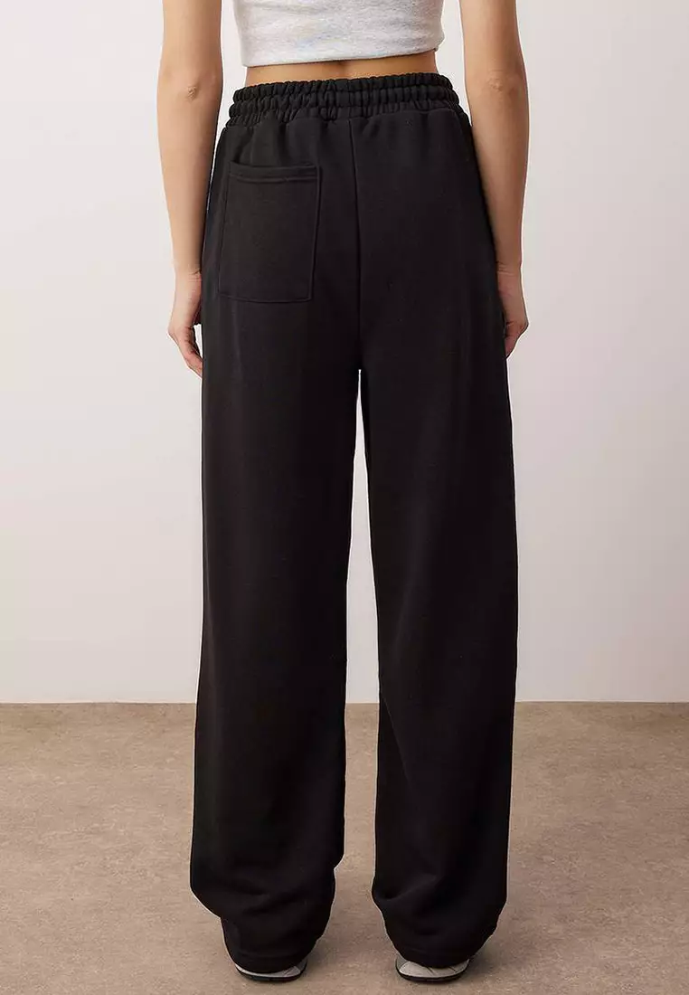 Cotton Sporty Elastic Sweatpants