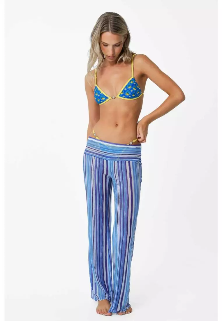 Caitlin Low Waist Mesh Pants / Ocean Stripe