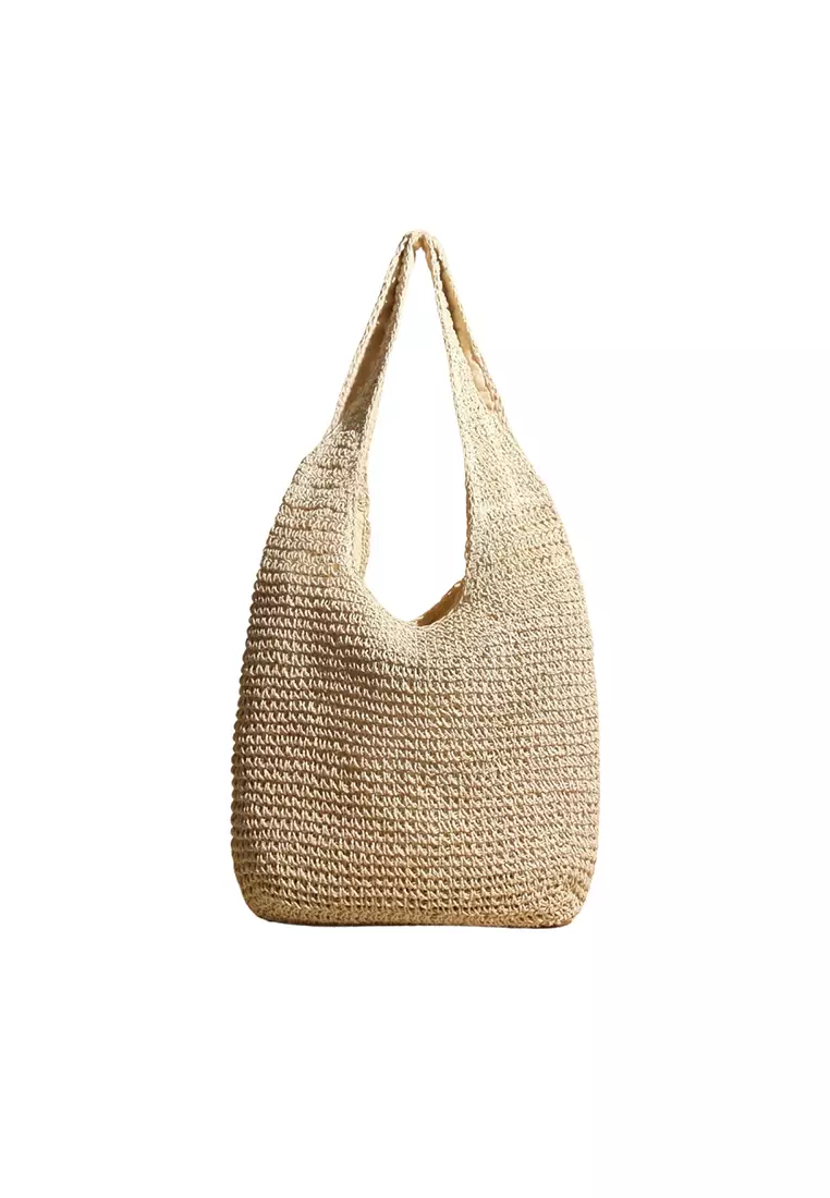 Rattan sales straw bag