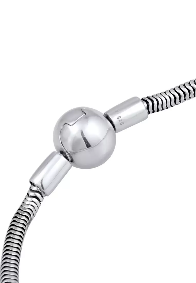 EXCLUSIVE Gelang Perhiasan Perak 925 Pria Vintage Clip Clasp Snake Chain