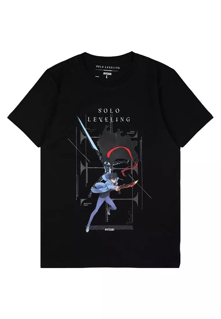 Ryusei x Solo Leveling | Tshirt Jinwoo Dagger Black