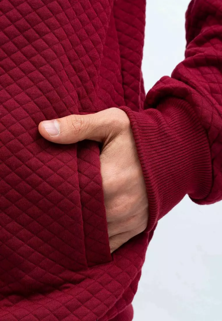 Houseofcuff Jaket Katun Outer Bomber Smart Casual Marun