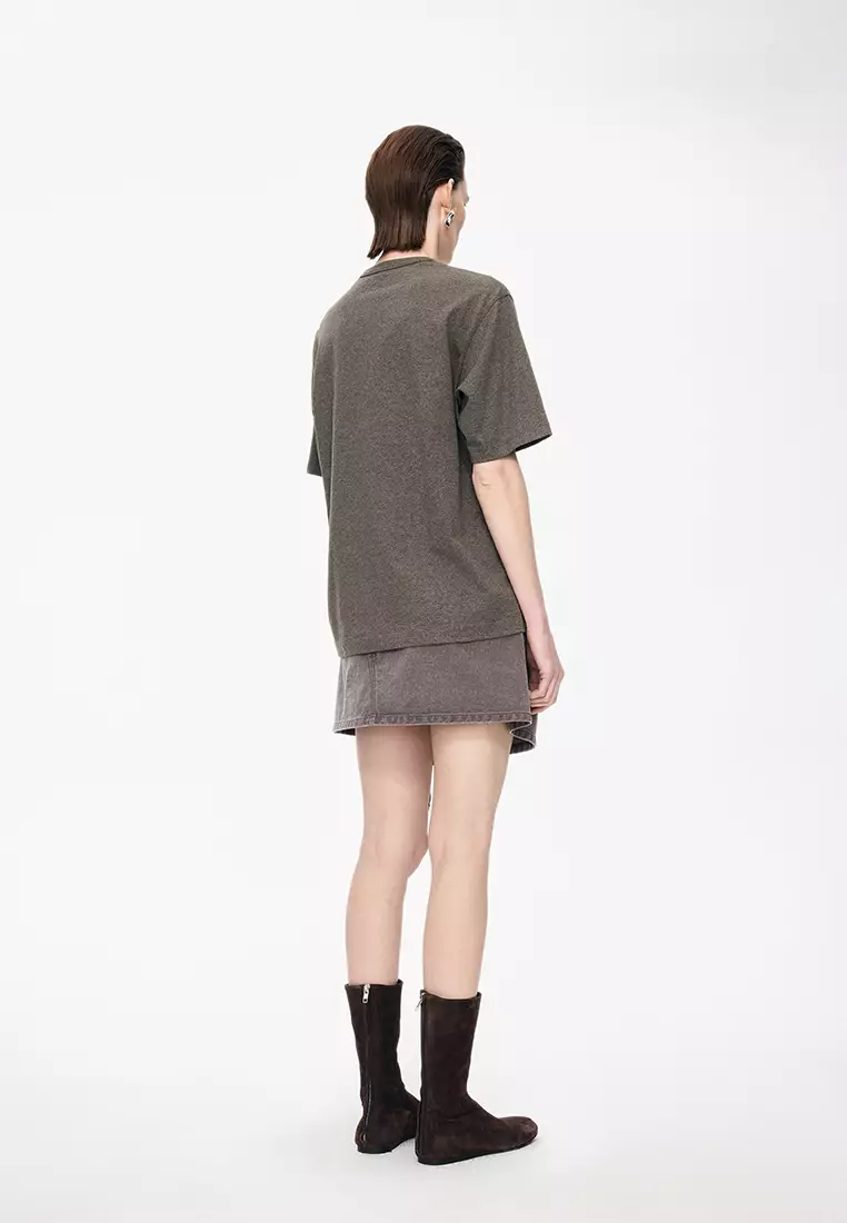 Cotton Irregular Loose Short Sleeve T-shirt