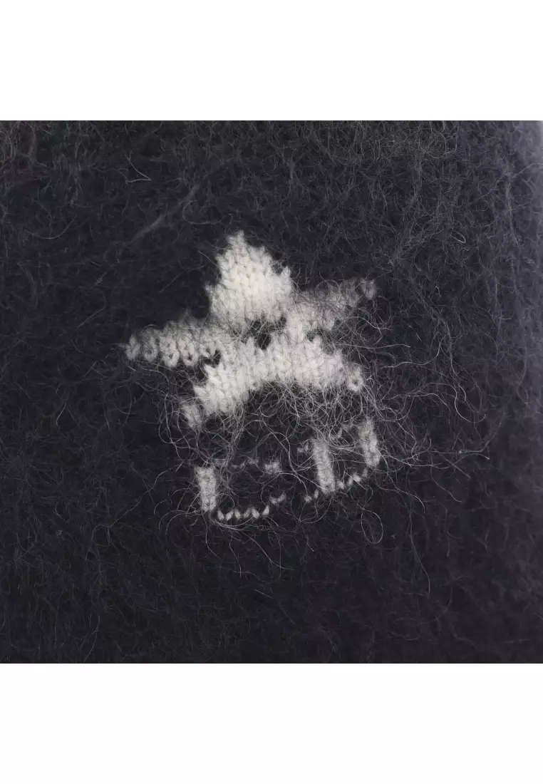 Pre-Loved Christian Dior CD logo bucket hat wool Nylon Mohair black white