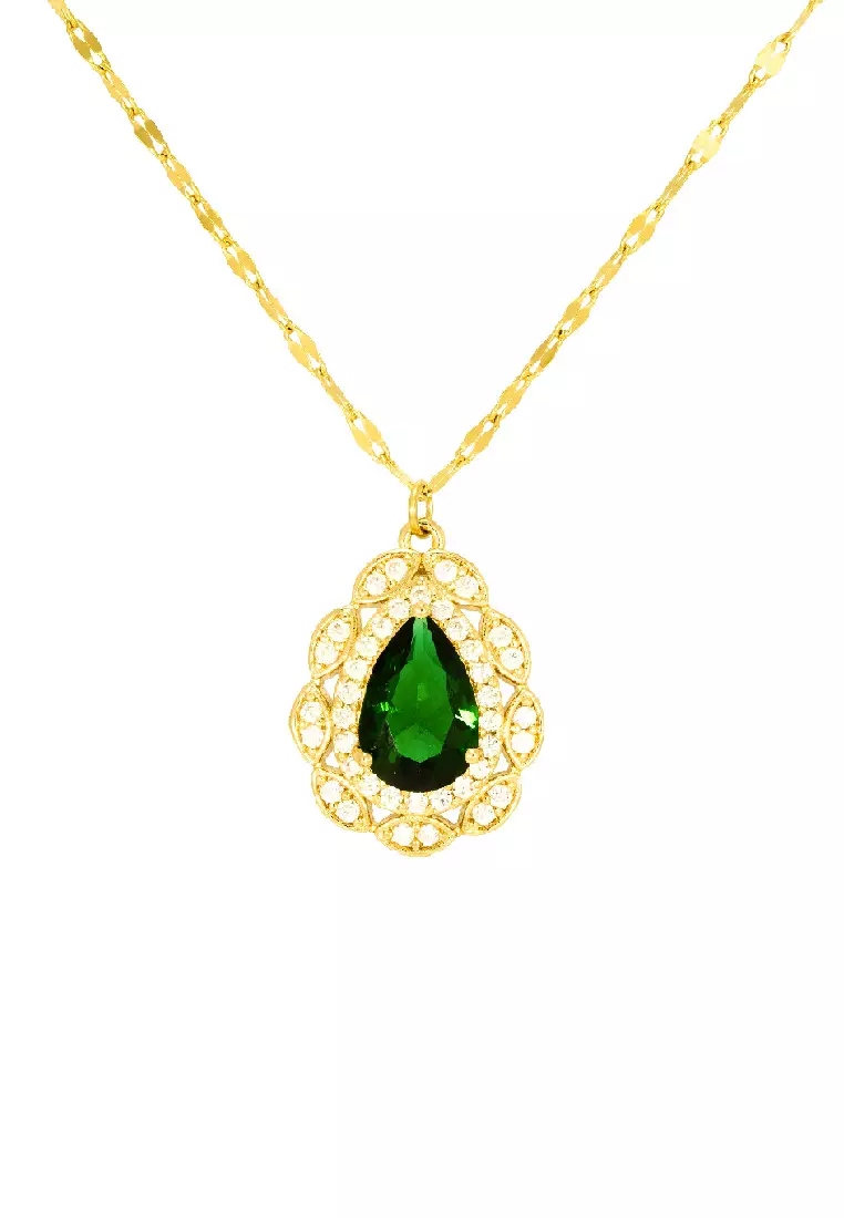 Gold sales teardrop necklace