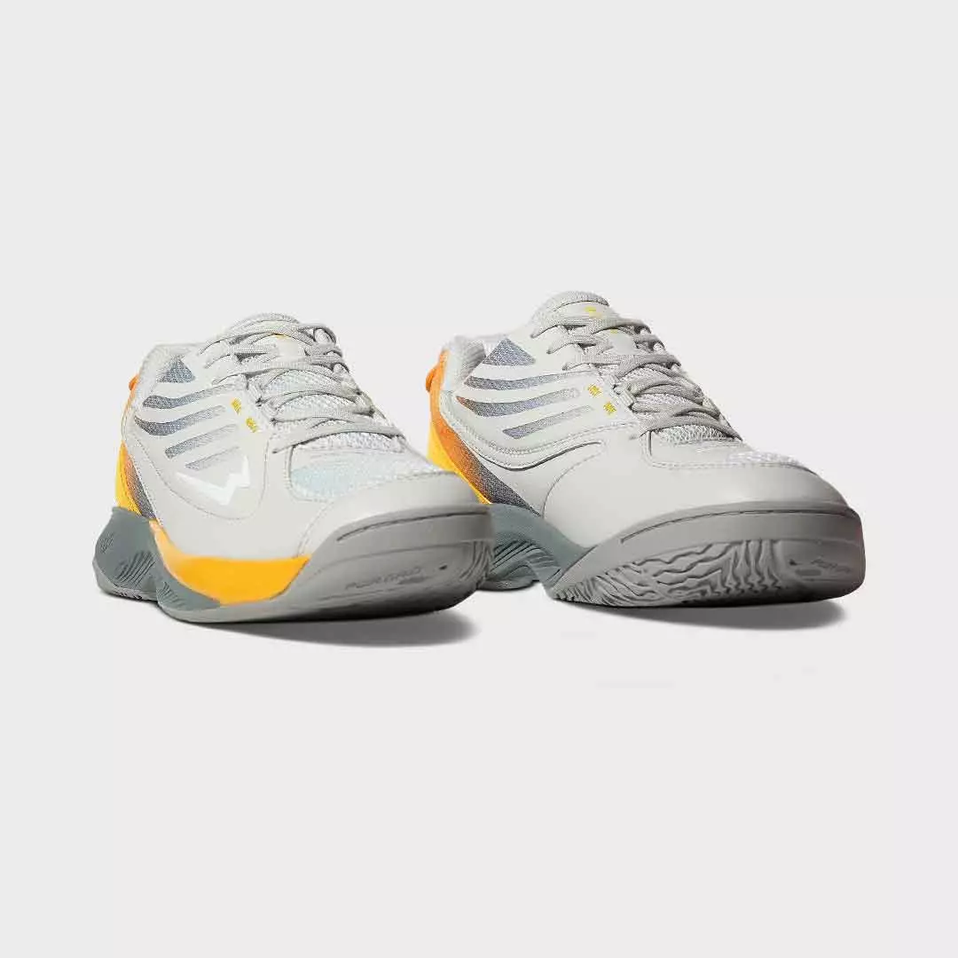Eagle Sepatu Badminton Driva Flow - ABU-ABU/KUNING