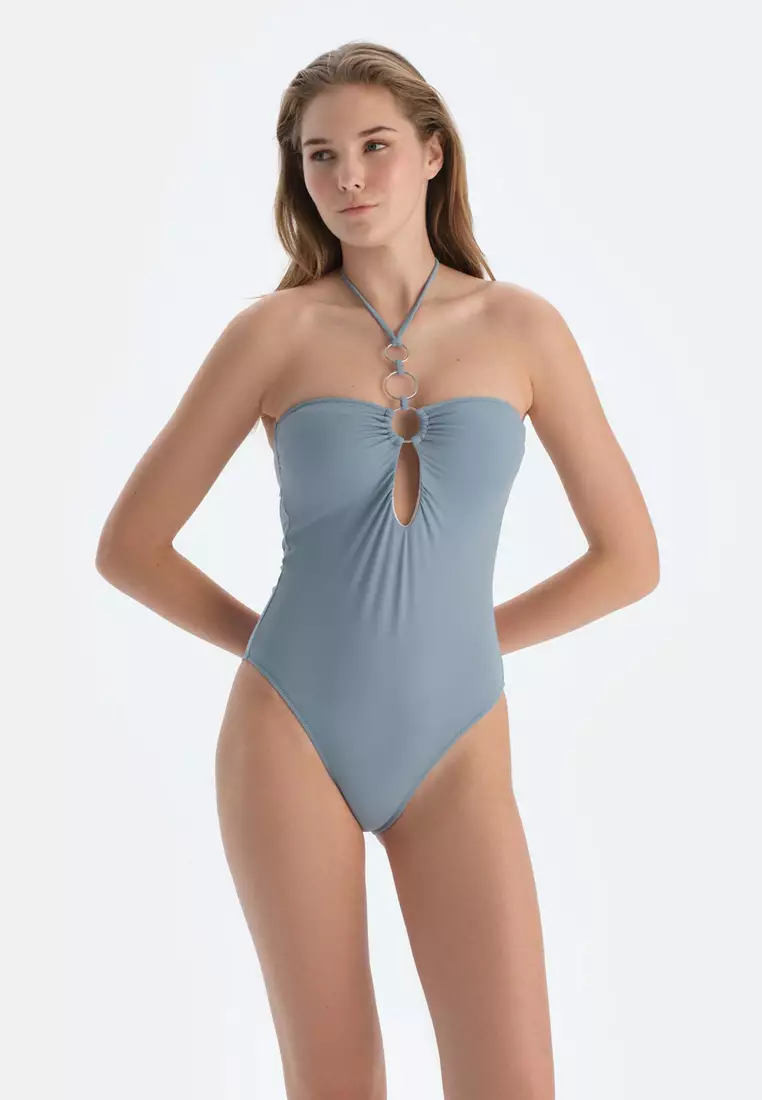 Buy DAGİ Mint Green Swimsuit, Removable Padding, Non-wired