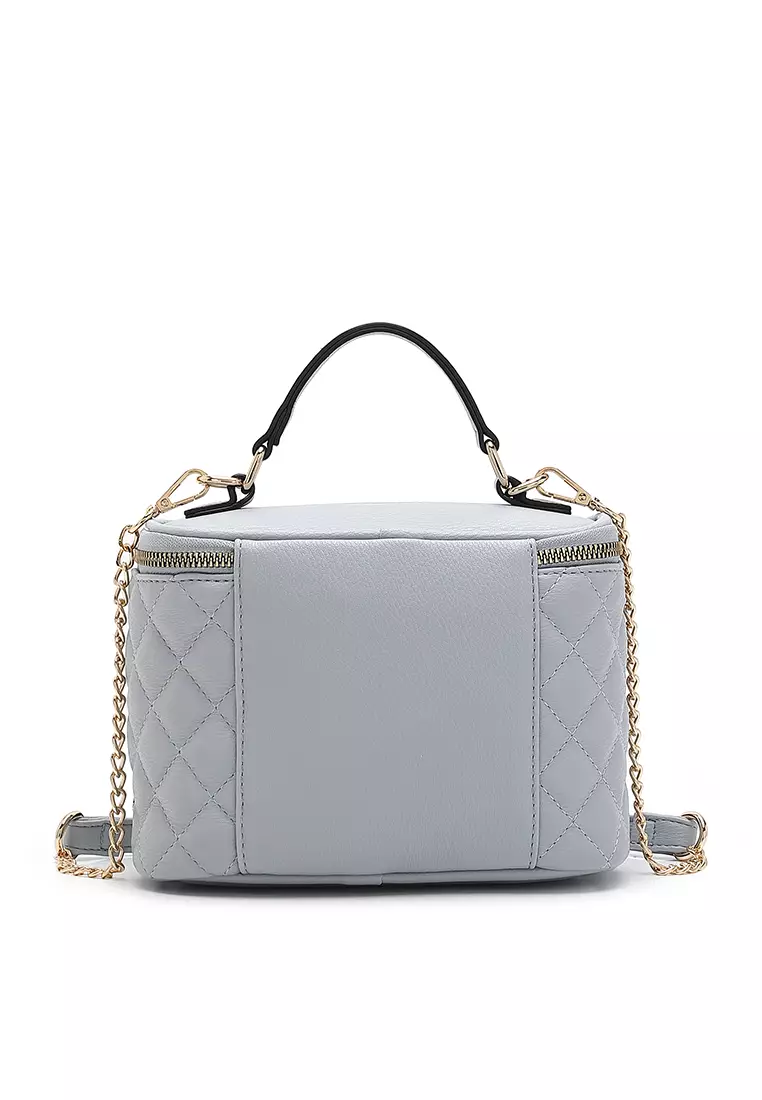 Women's Quilted Top Handle Bag / Sling Bag / Crossbody Bag (手拿袋 / 斜孭袋) - 藍色