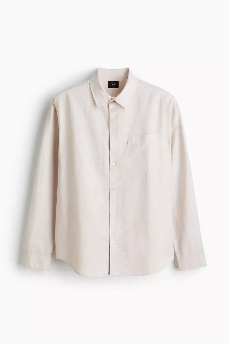 Relaxed Fit Linen-blend shirt