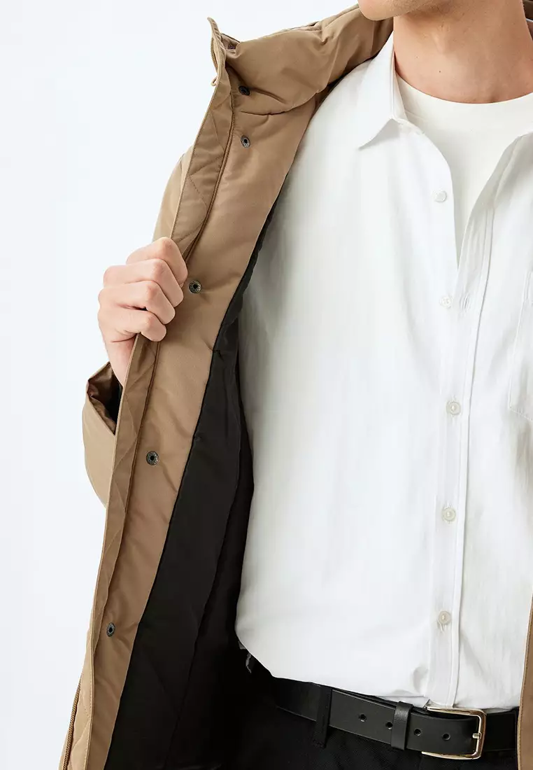 Zippered Slim Fit Hooded Jacket