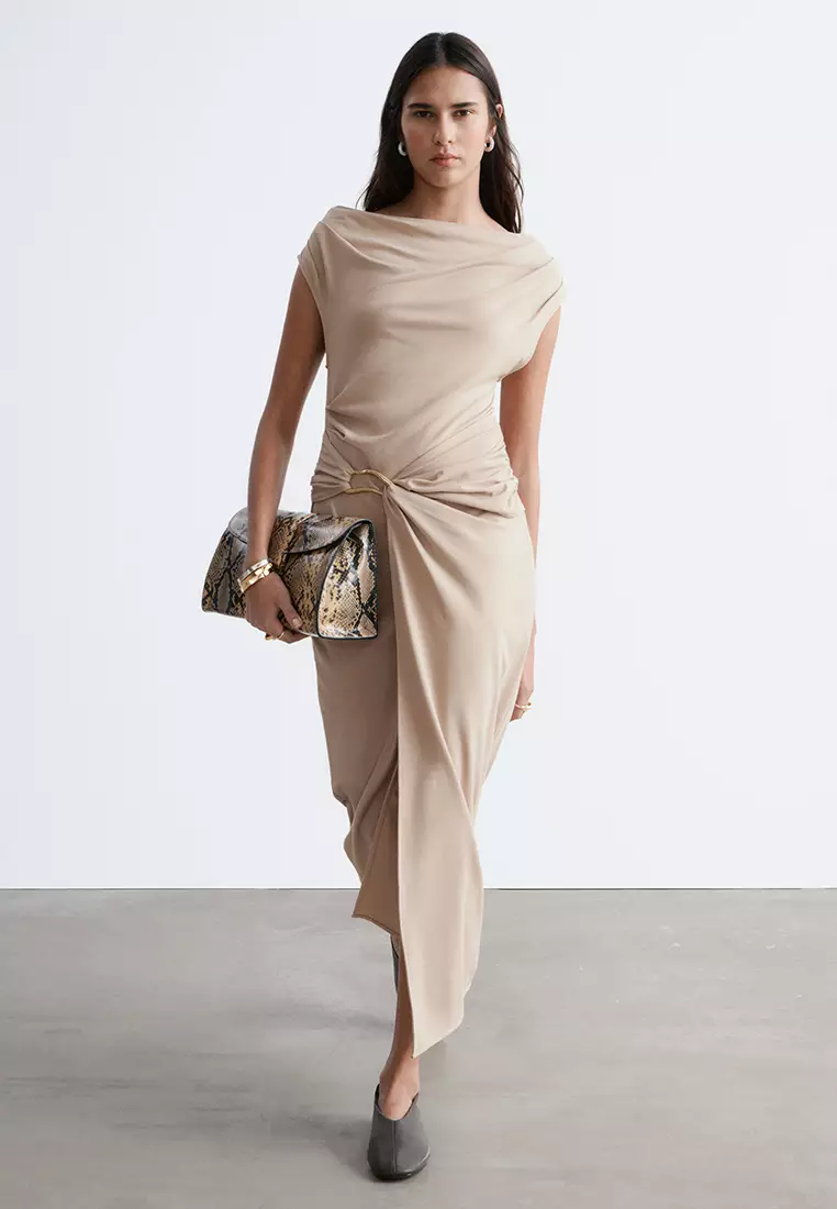 Draped Midi Dress