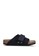 Birkenstock blue and navy Kyoto Soft Suede Nubuck Sandals F37B2SH5F1B68AGS_1