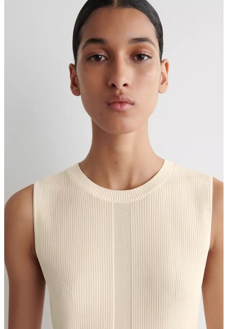 RIBBED-KNIT TANK TOP