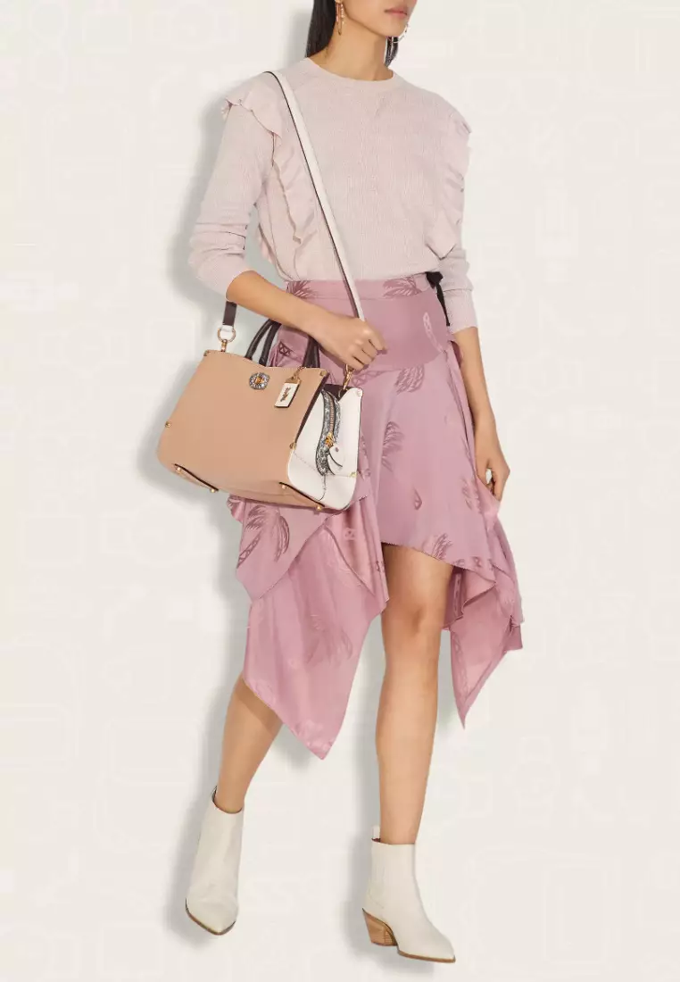 Coach Mason Carryall In Colorblock With Snakeskin Detail Beechwood