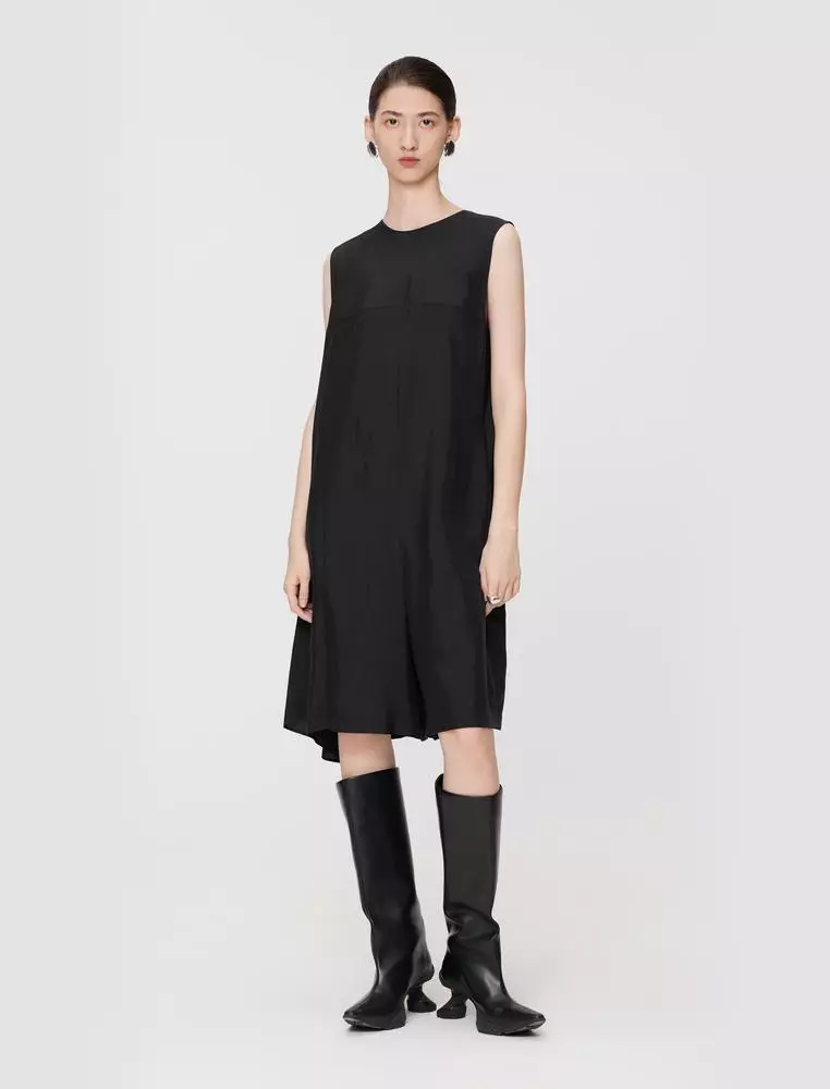 圓領無袖闊腿連體衣