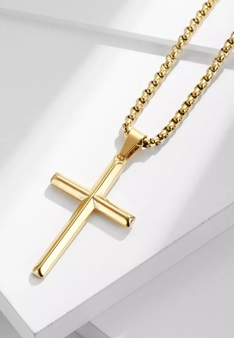 Buy HAPPY FRIDAYS Rhombus Shape Cross Pendant Necklace JW QF DZ391