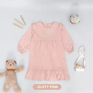 Mooi Dress Anak Gamis Anak Perempuan Raya Collection Madinah Gamis - Dusty Pink