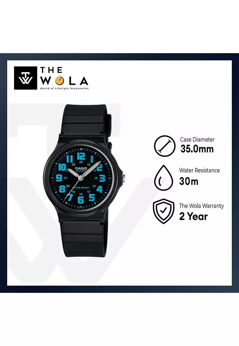 Men's black analog watch hot sale