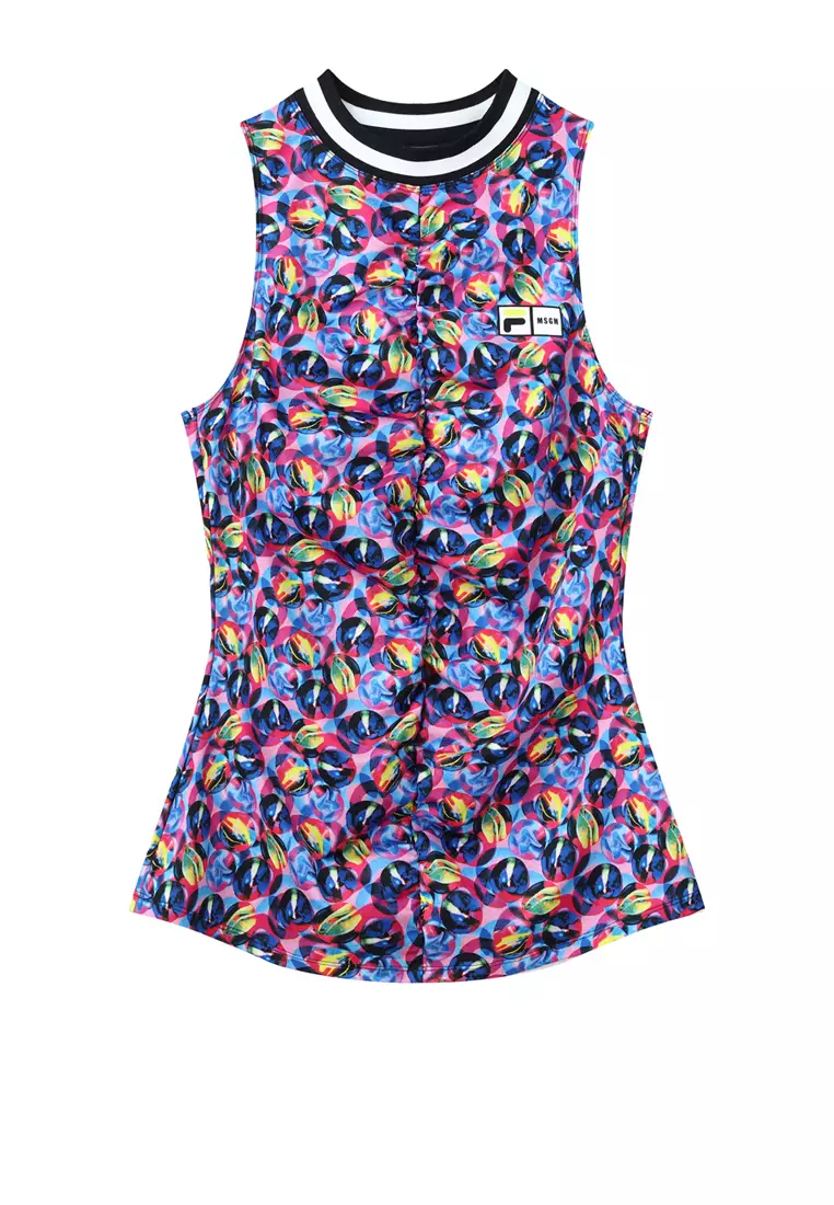 FILA FILA x MSGM Logo All Over Colored Graze Print Sports Vest 2024, Buy  FILA Online