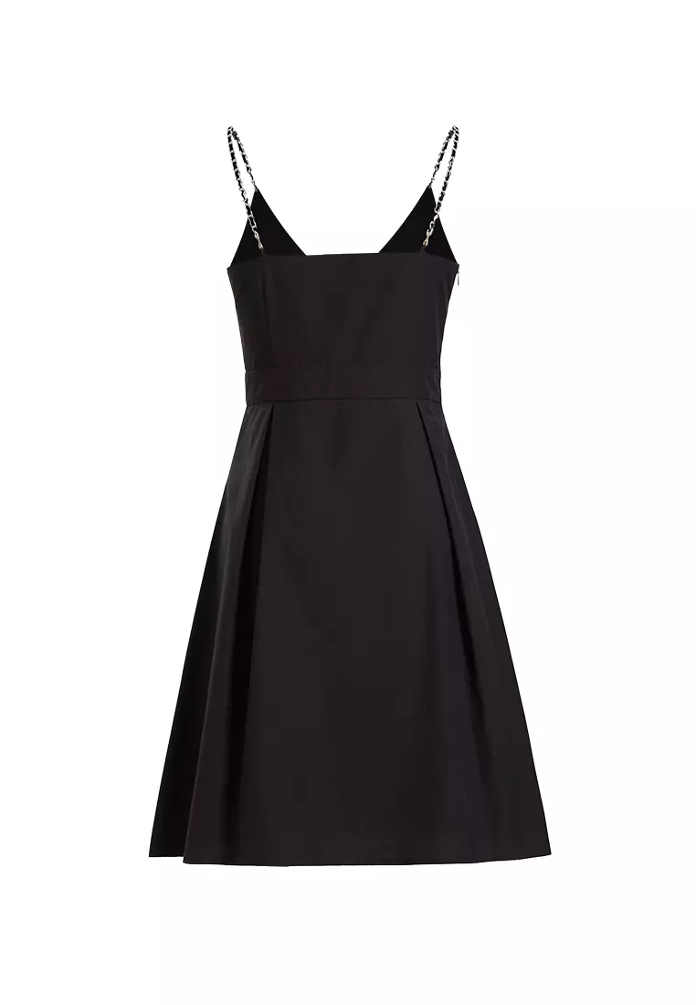 V-Neck Spaghetti Strap Midi Dress