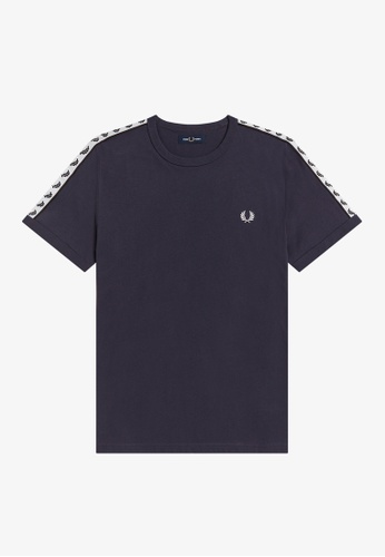 FRED PERRY blue Fred Perry M6347 Taped Ringer T-Shirt (Deep Carbon Blue) 276FFAA759416EGS_1