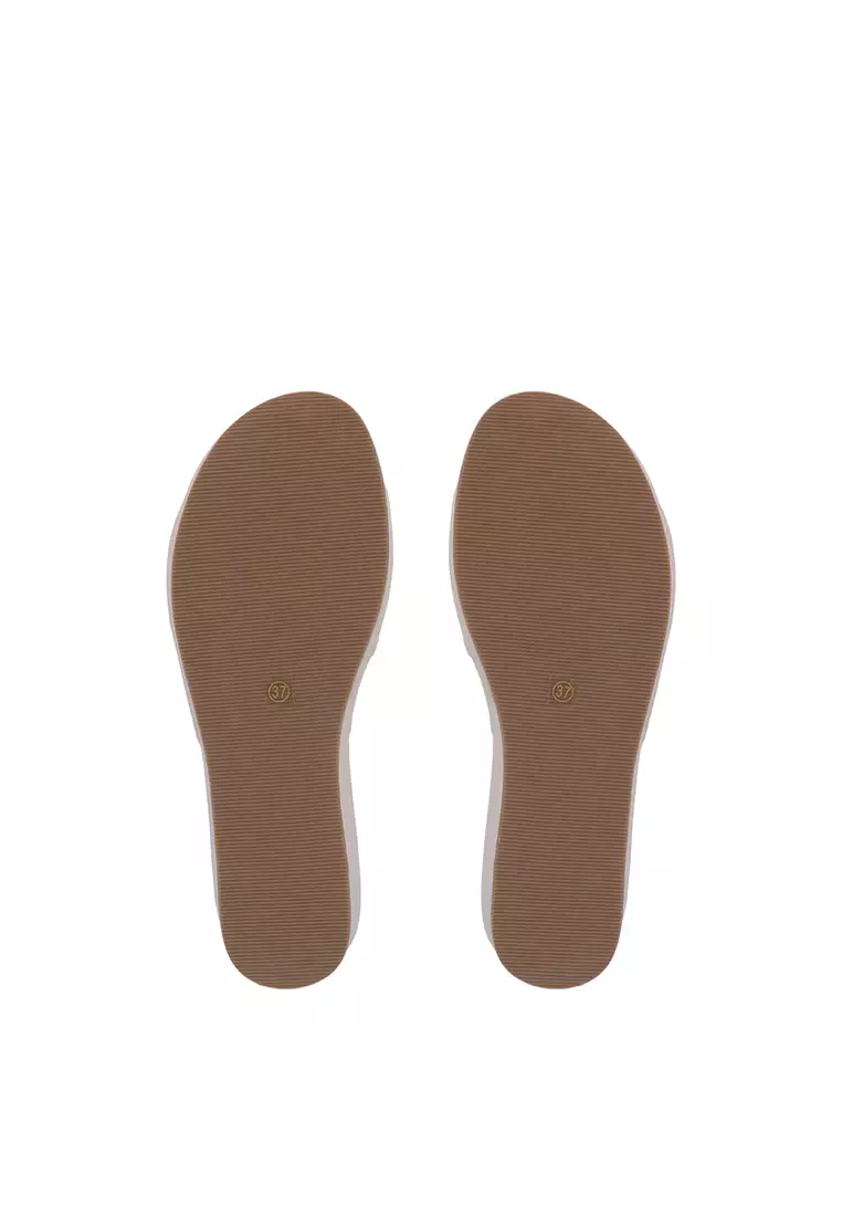 Beige CR Harper Wedge Flats