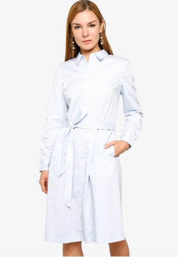 calvin klein tie front shirt dress