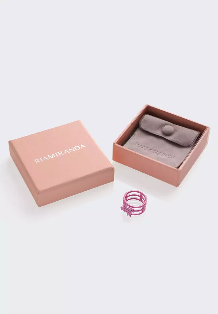 Ria Miranda Pinkish Blue Cleava Hijab Ring
