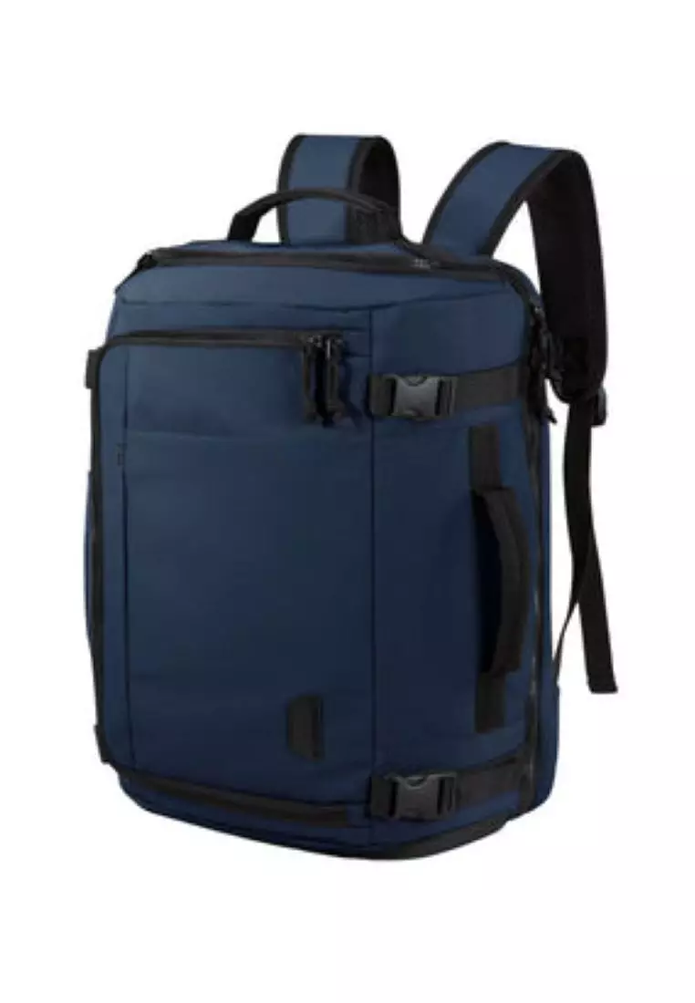 Bagsmart Blast Quick Access Carry On Travel Backpack Extended 38L (Navy Blue)
