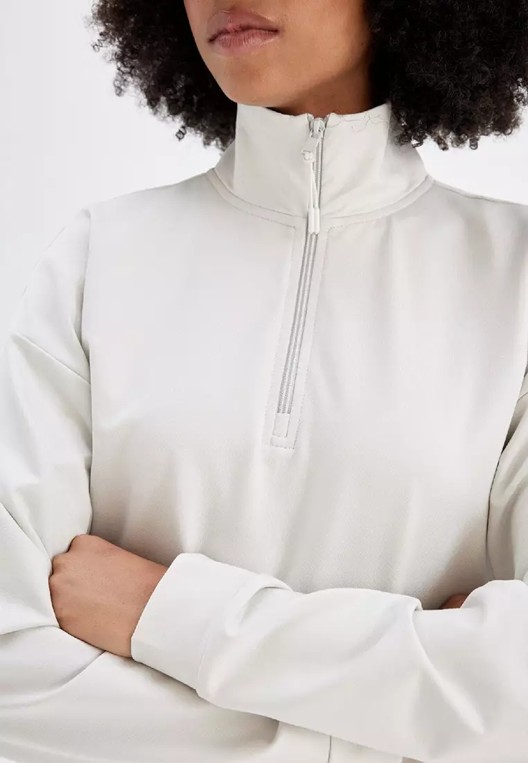 Sporty Half-Zip Sweatshirt