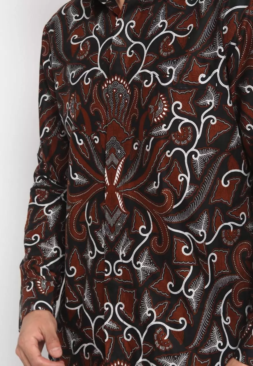 Satyabama Kemeja Batik Pria Premium Slimfit Modern Lengan Panjang