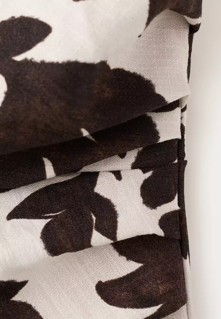 Asymmetrical Floral-Print Dress