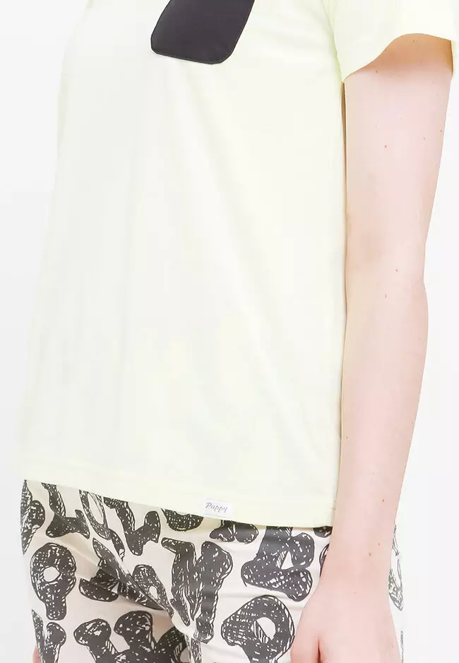 Pyjama Short Sleeve Long Pants Sleepwear