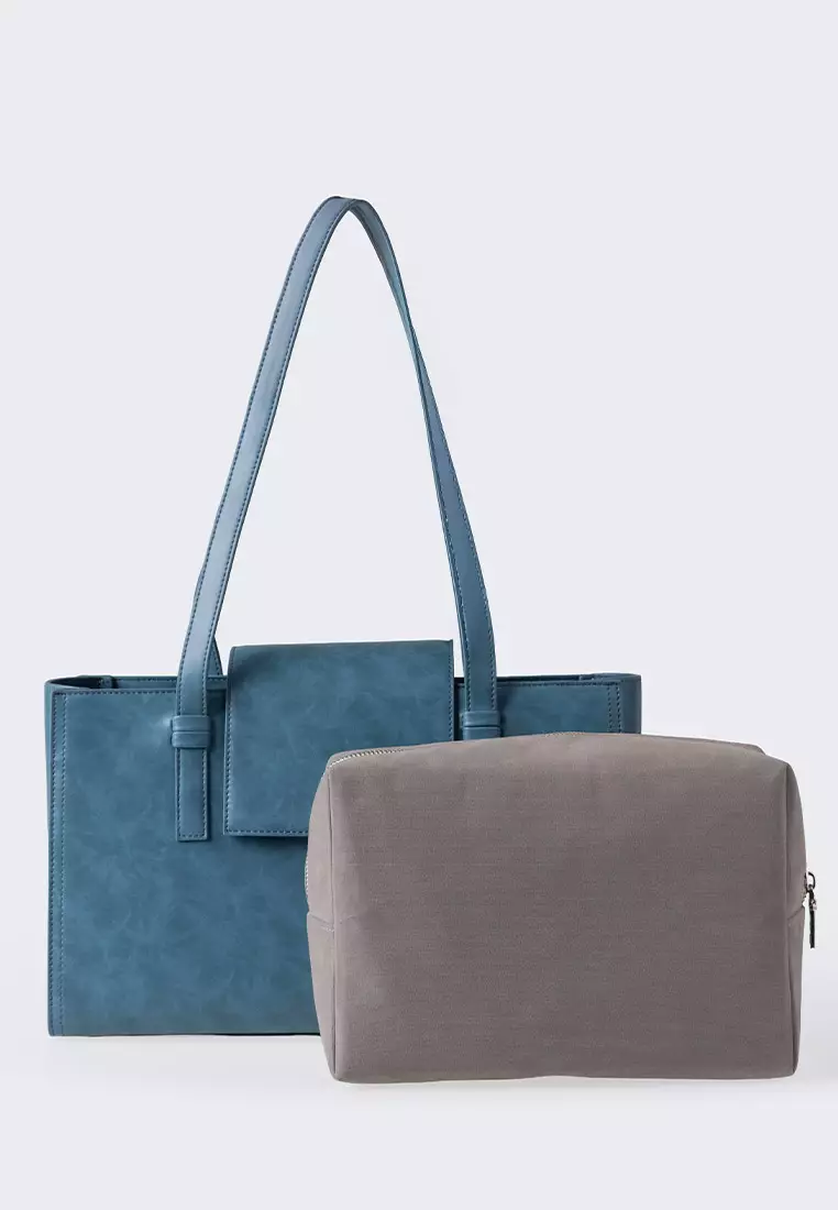 Ria Miranda Denim Blue Nina Medium Box Bag