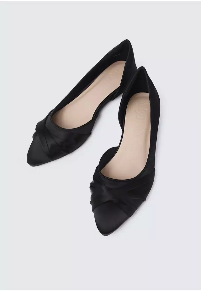 My Ballerine - Grace Comfy Ballerina In Black Satin