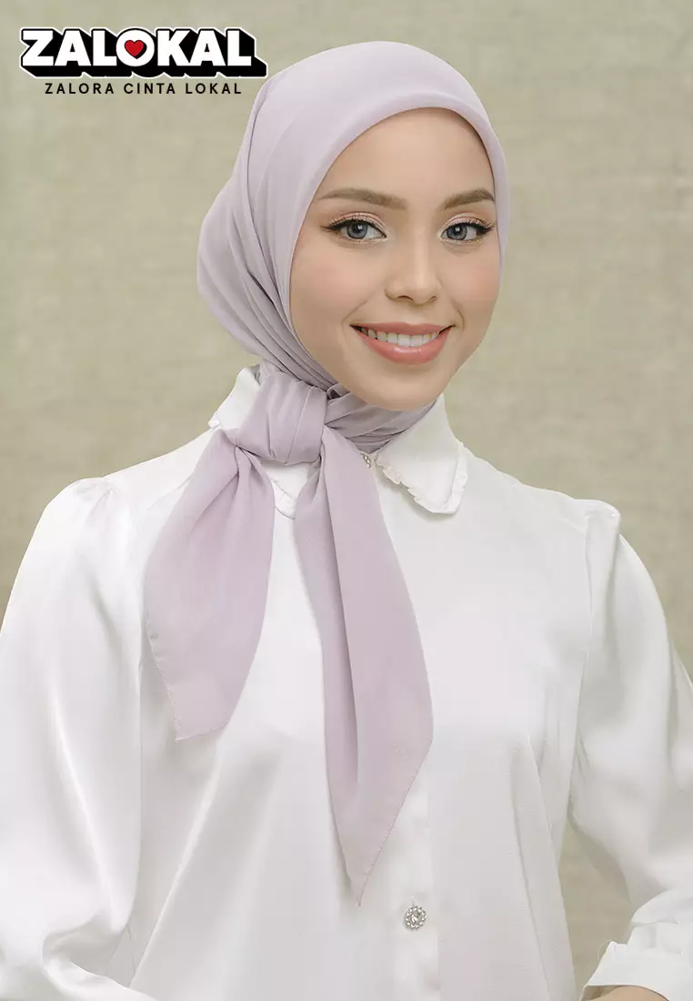 Polly Cotton (Hijab Segiempat Bella Square) Peony