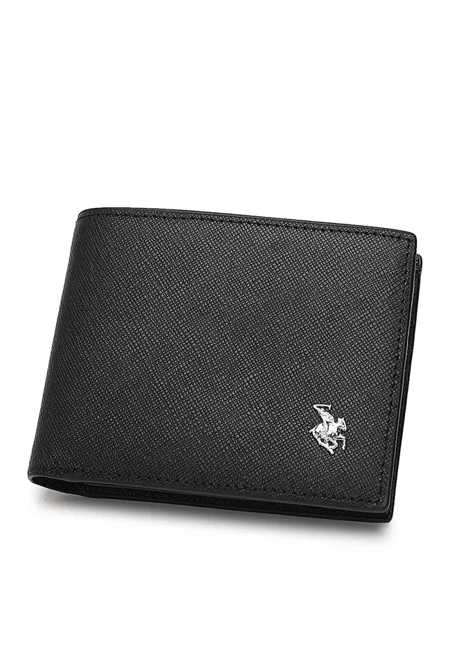 Genuine Leather RFID Short Wallet (真皮錢包) - 黑色