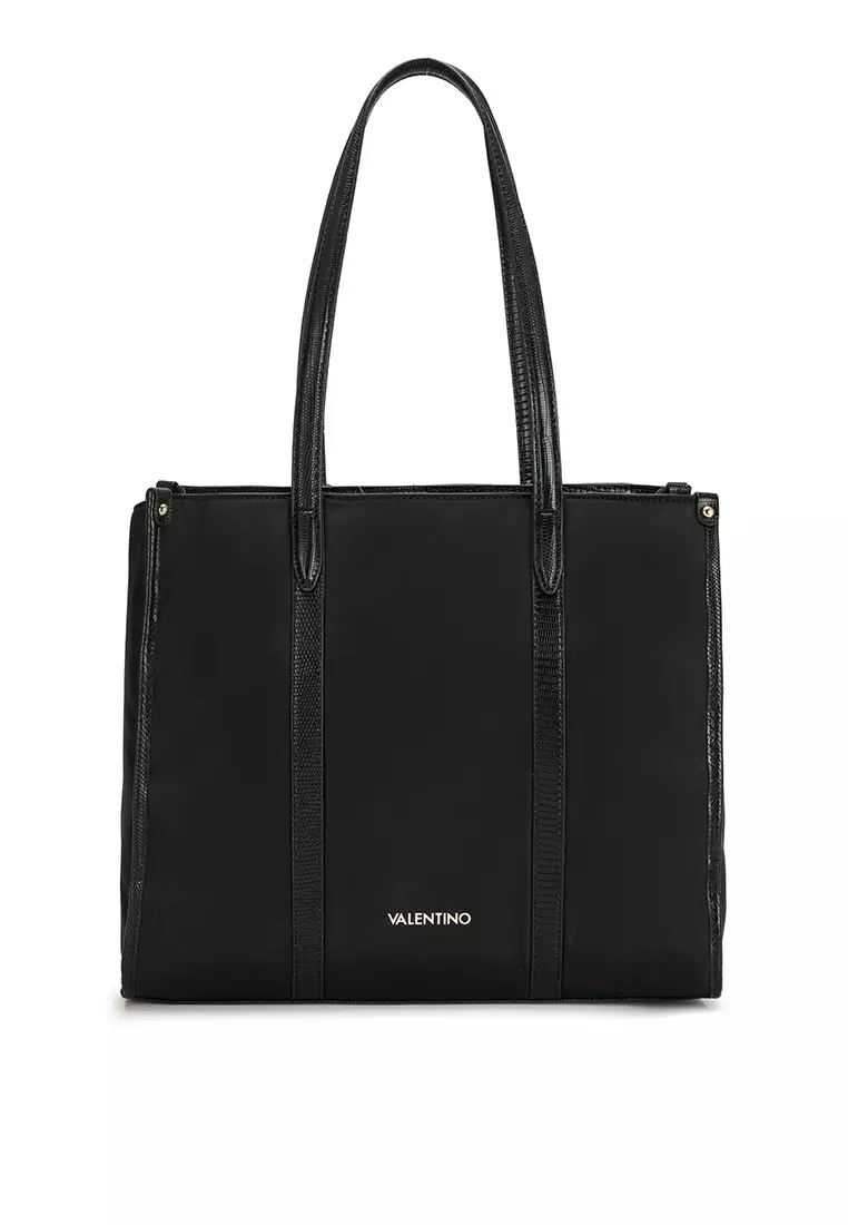 Valentino by mario valentino shop patent black tote bag