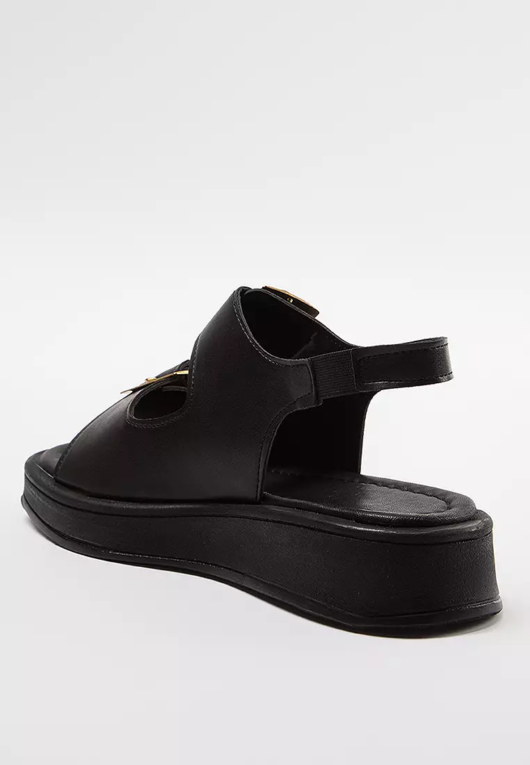 Double Buckle Chunky Sole Sandals