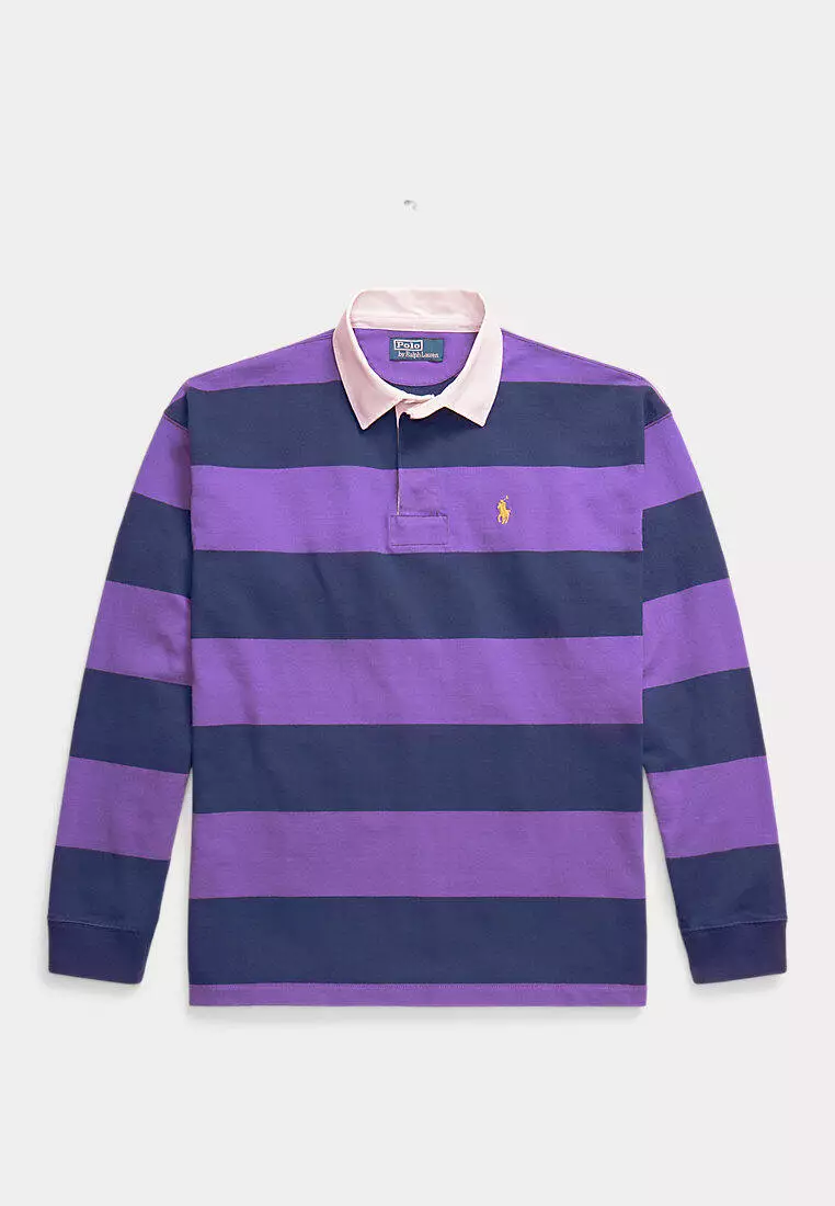 Big Fit Striped Jersey Rugby Shirt