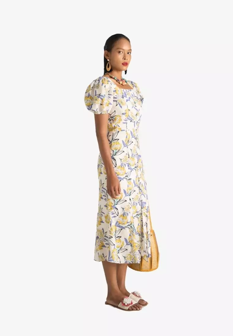 New Linen New Horizon Midi Linen Dress