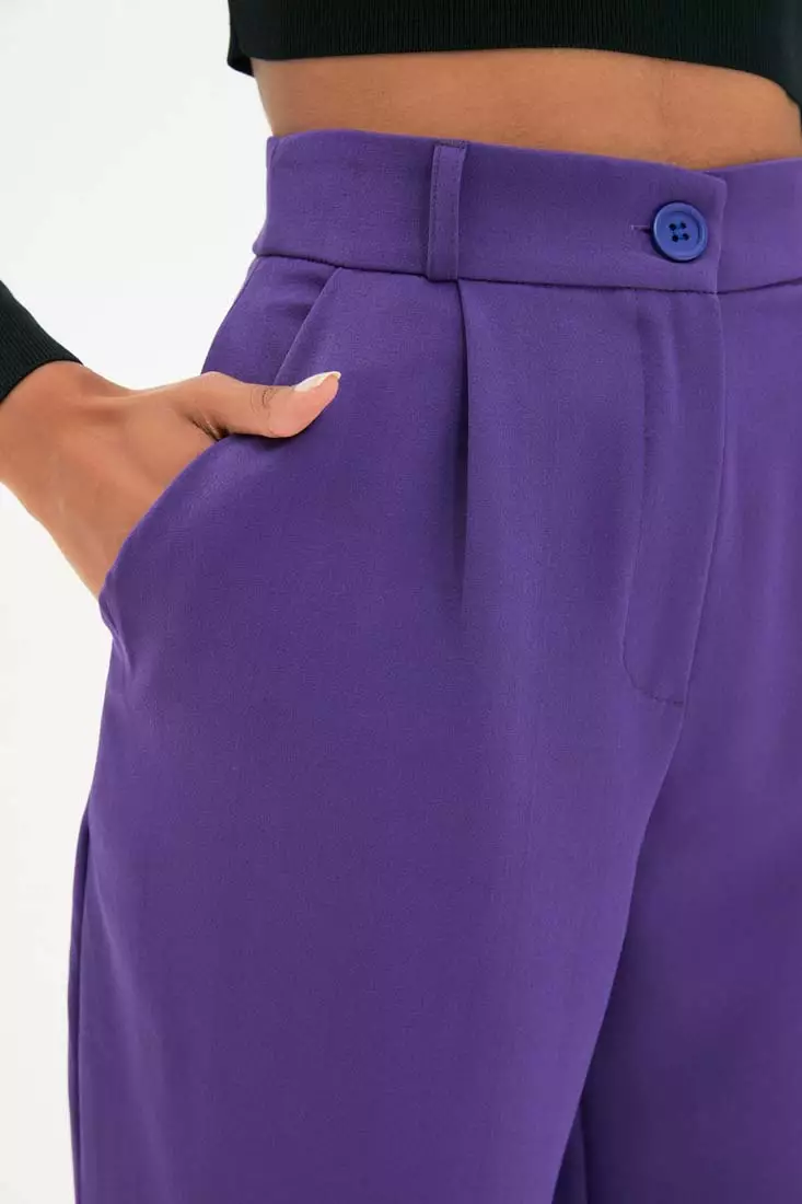 Wide Leg Woven Trousers