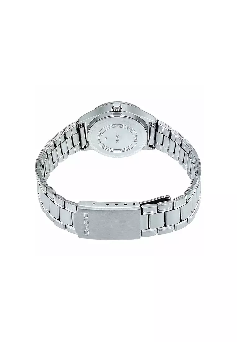 Couple Analog Watch MTP/LTP-V006D-7B Silver Stainless Steel Strap