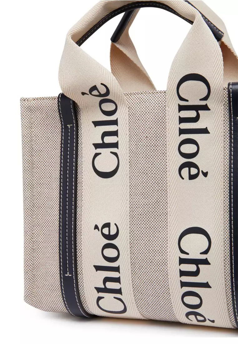 Small Woody Tote Bag White Blue CHC22AS397I2691J