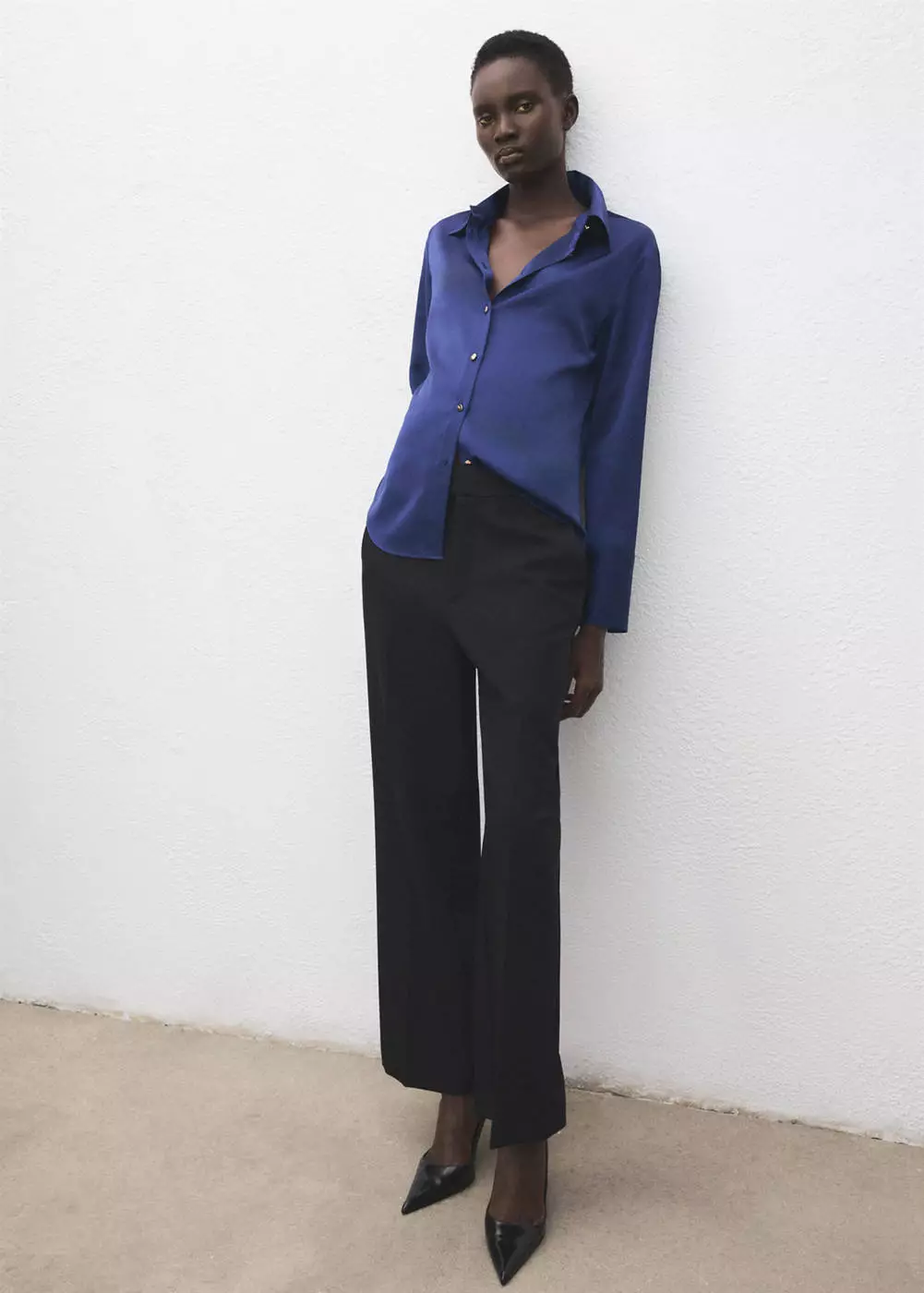 Kemeja flowy finishing satin