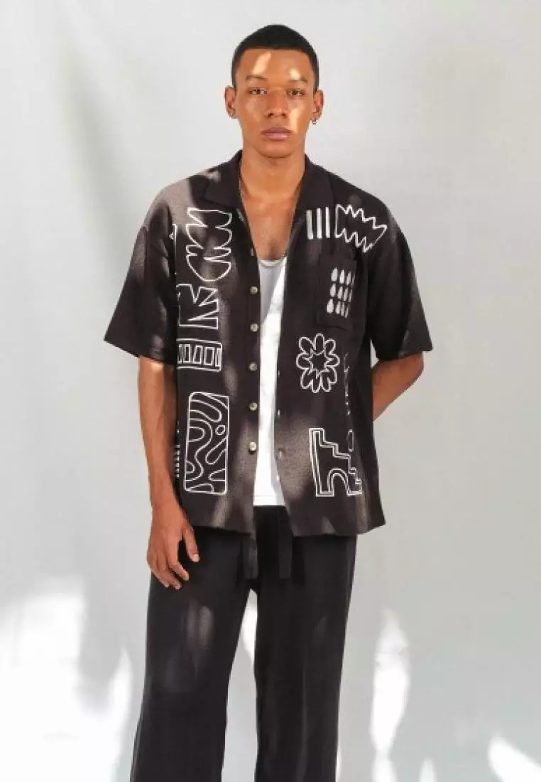 Men Popomangun Embrodiered Shirt