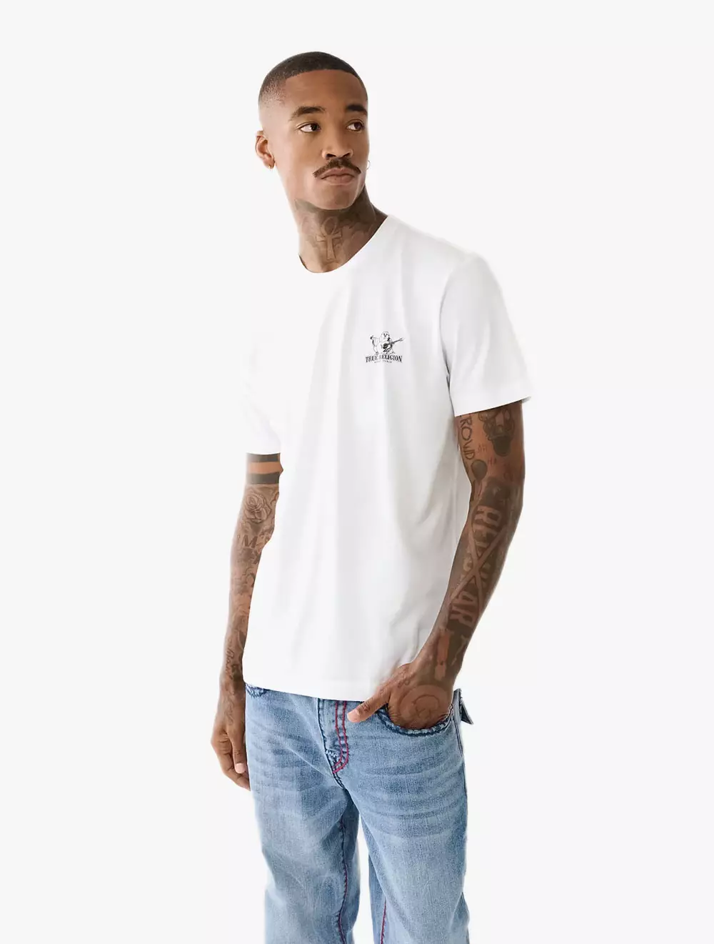 Buddha White And Silver True Religion Shirt Jual True Religion