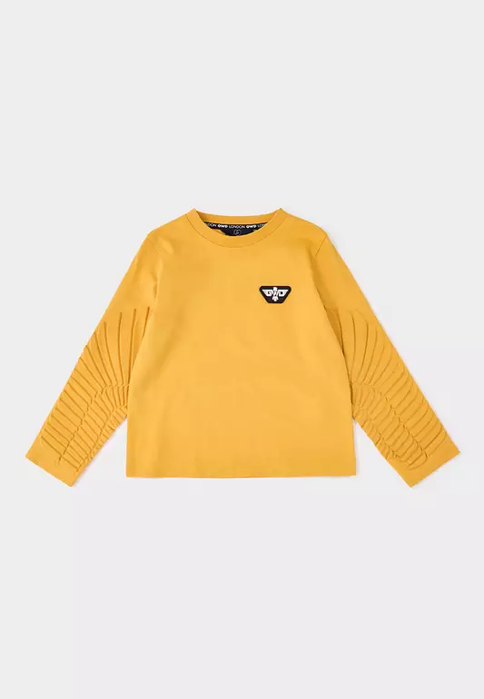 Tracy mustard embossed tee